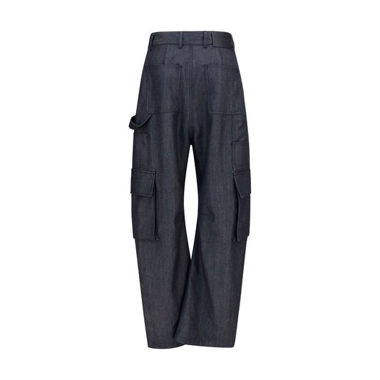 Balenciaga Pantalones Cargo En Lana Ovis Aries Azul