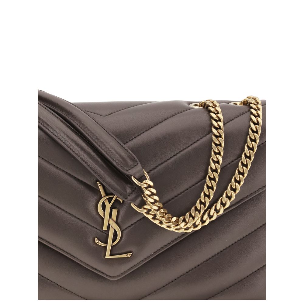 Bolso de hombro Saint Laurent gris de piel de cordero Ovis Aries Aries