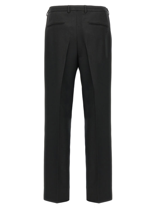Pantalones casuales negros de poliéster Gucci