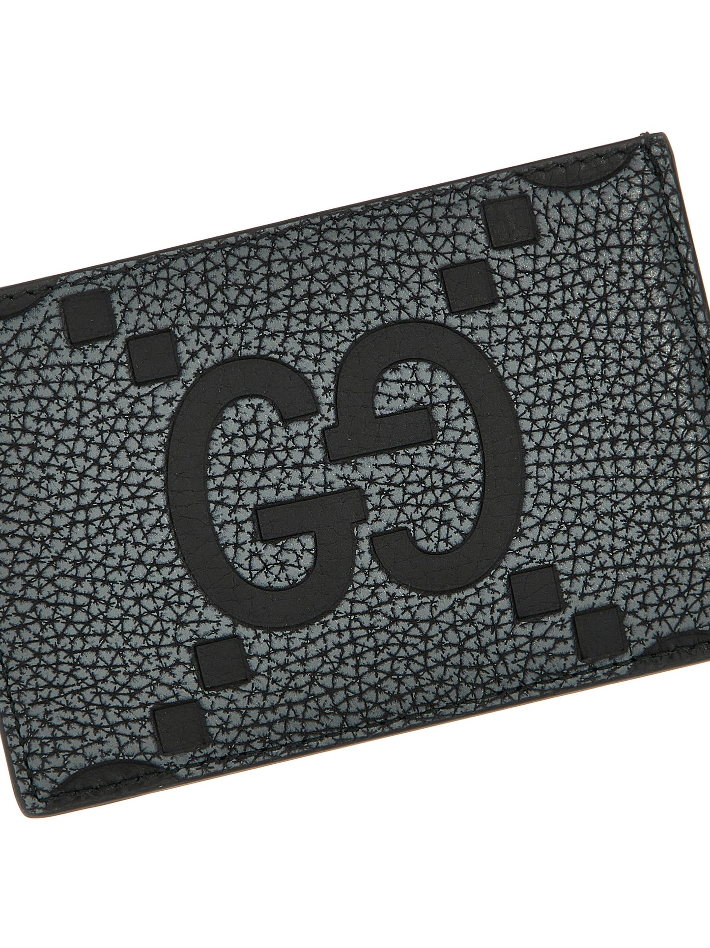 Porte-cartes Gucci en cuir de veau noir