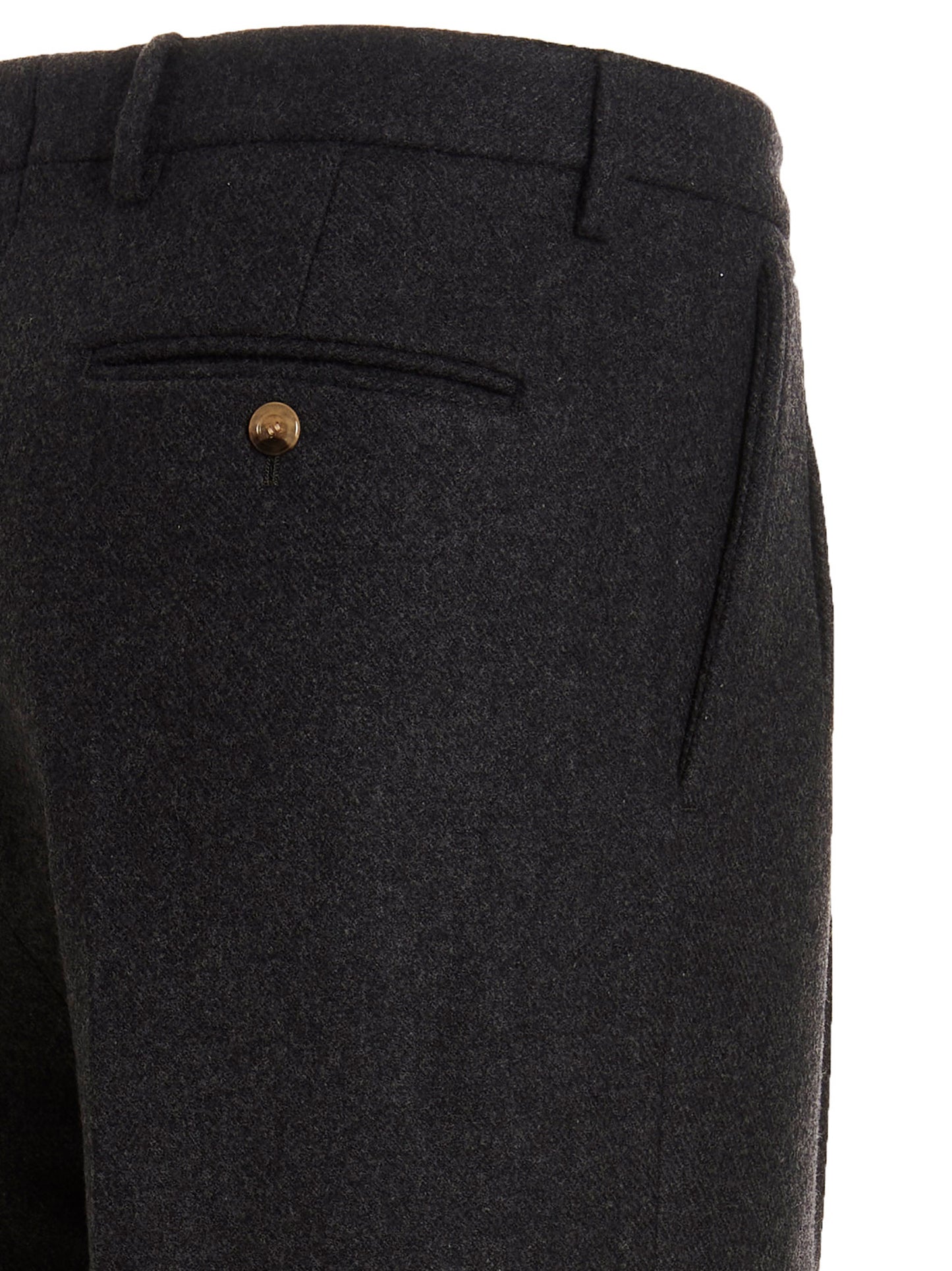 Gucci Dark Gray Wool And Cashmere Dress Pants