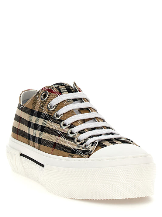 Zapatillas bajas de algodón beige Burberry