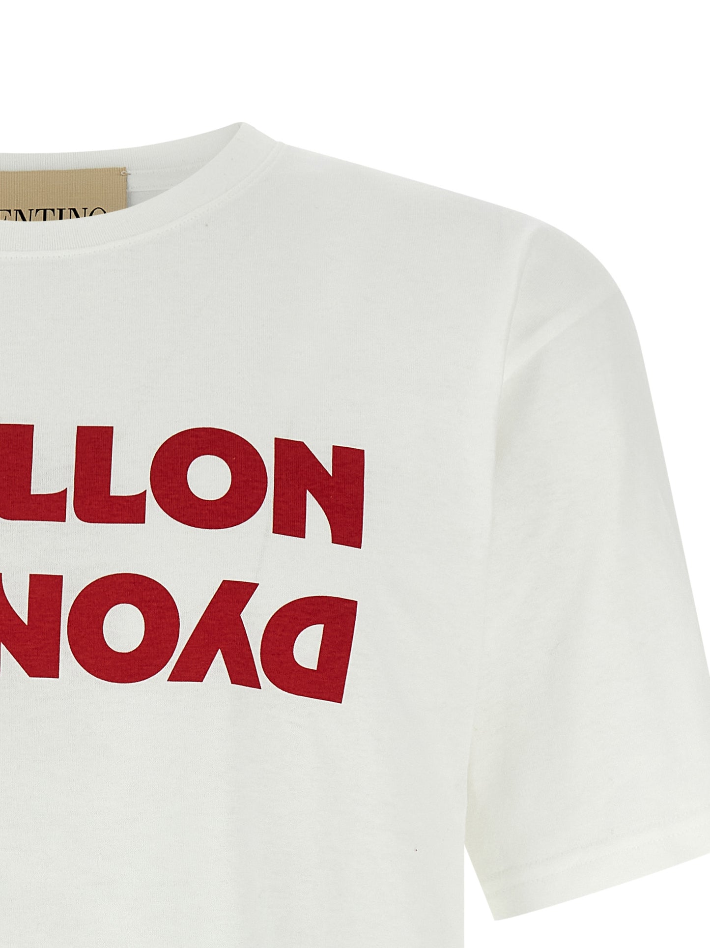 Camiseta de algodón blanca de Valentino Garavani