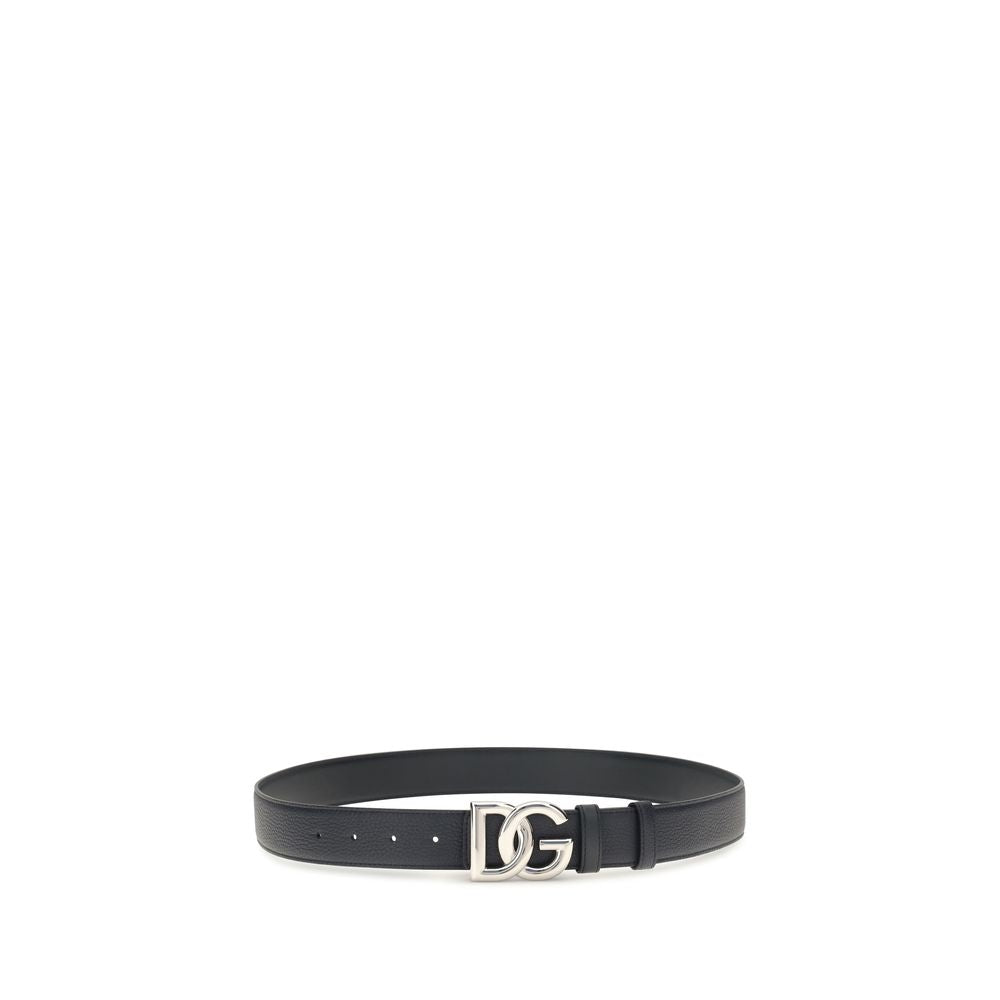 Dolce & Gabbana Cinturón Regular De Piel De VacunoNegro Bos Taurus