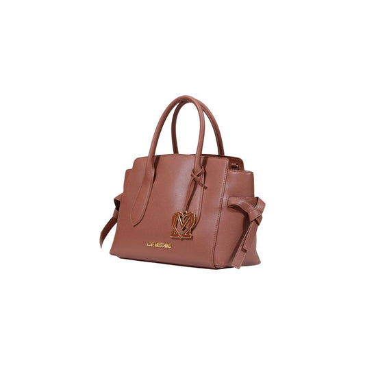 Bolso de mano Love Moschino marrón de polietileno