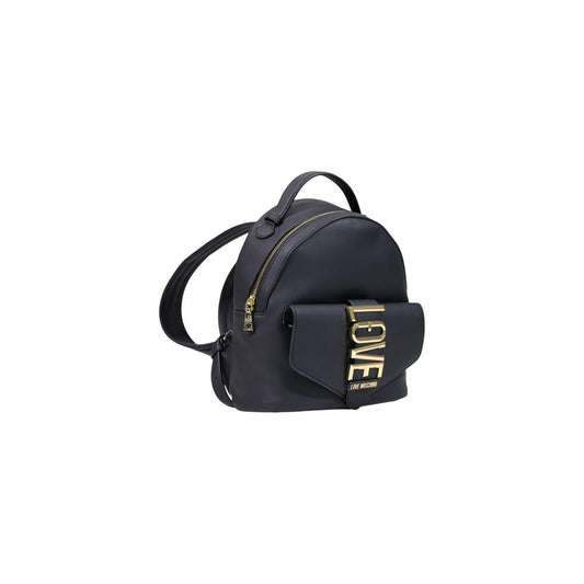 Mochila negra de polietileno Love Moschino