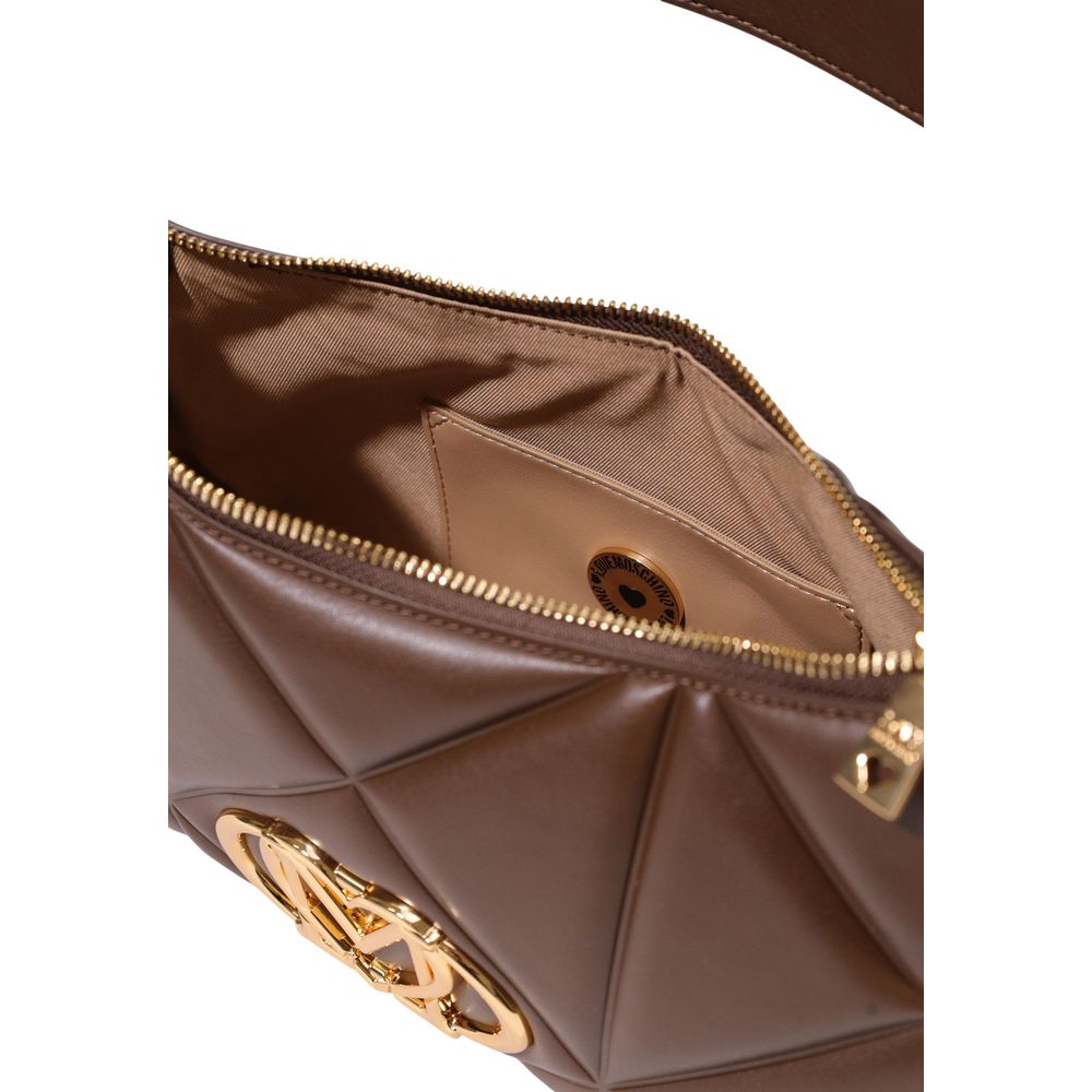 Bolso de mano Love Moschino marrón de polietileno