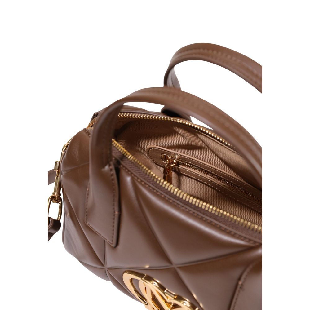 Bolso de mano Love Moschino marrón de polietileno
