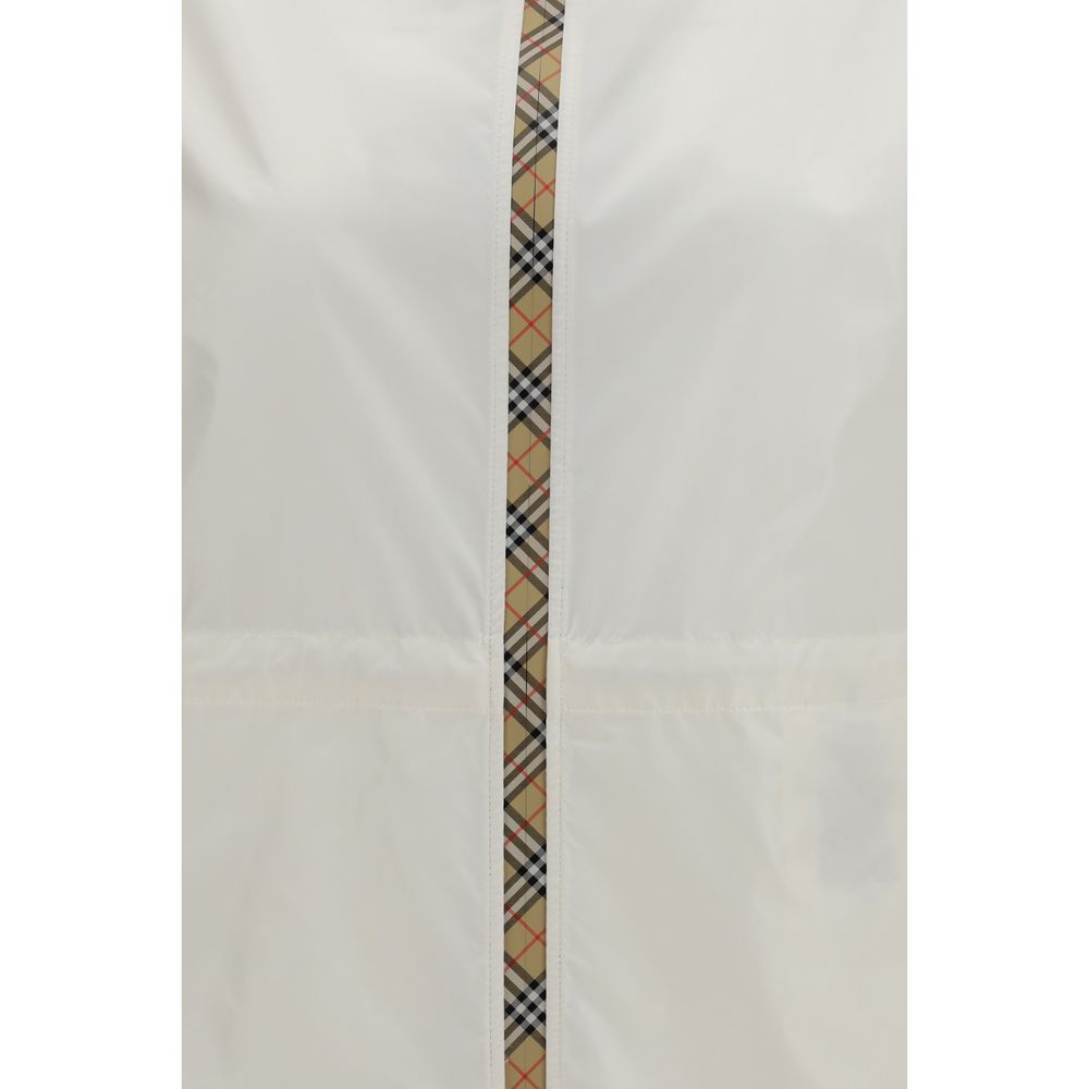 Burberry White Polyamide Shell Jacket - Lightweight and Practical Construction