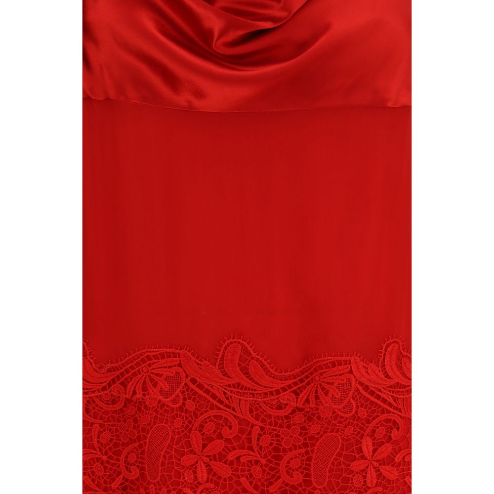 Robe de cocktail en soie rouge Ferragamo Contemporaine