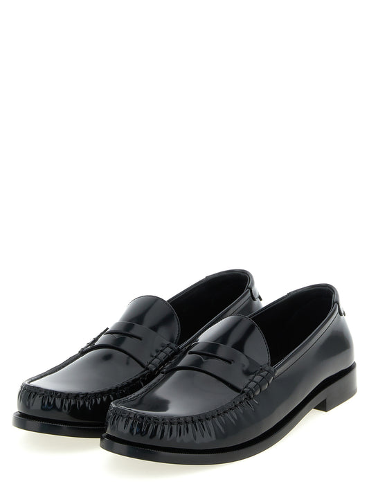 Mocasines Saint Laurent Slip On De Piel De Becerro Negro