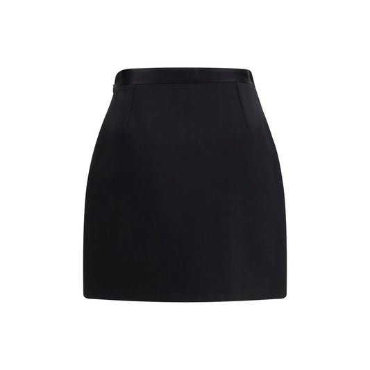 Minifalda Versace negra de lana con motivo Aries
