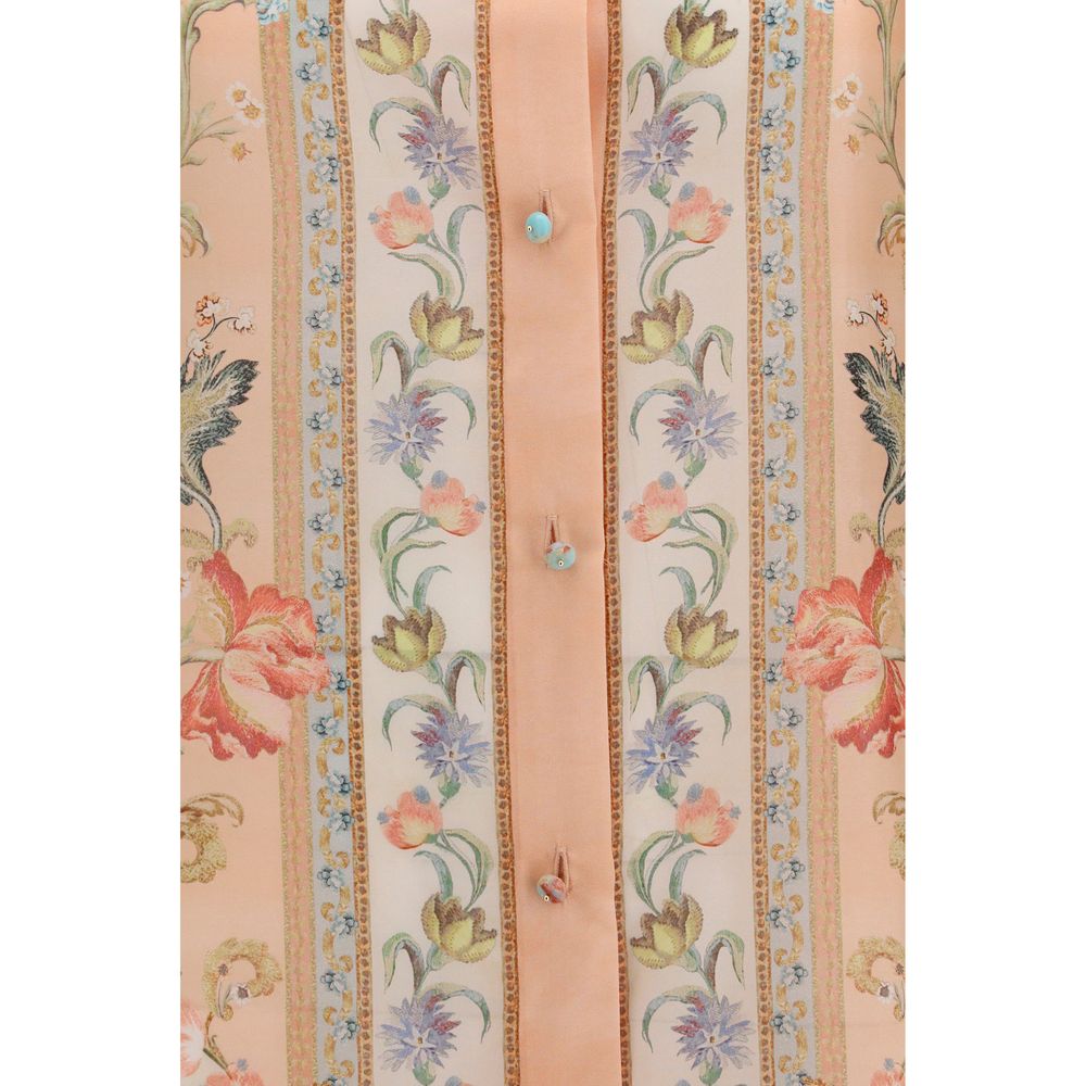 Camisa de seda multicolor Zimmermann