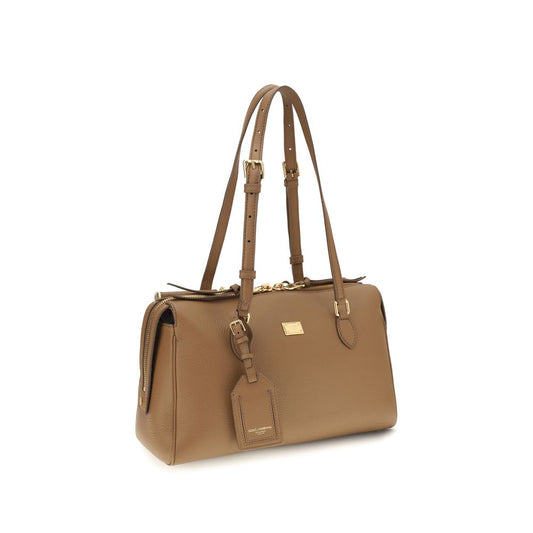 Bolso de hombro Dolce & Gabbana de piel de becerro beige Bos Taurus