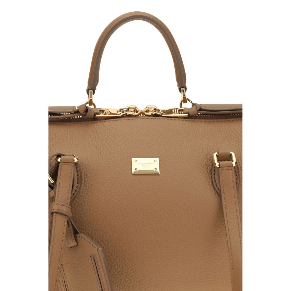 Bolso de hombro Dolce & Gabbana de piel de becerro beige Bos Taurus