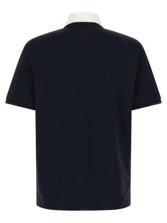 Polo de algodón azul Gucci