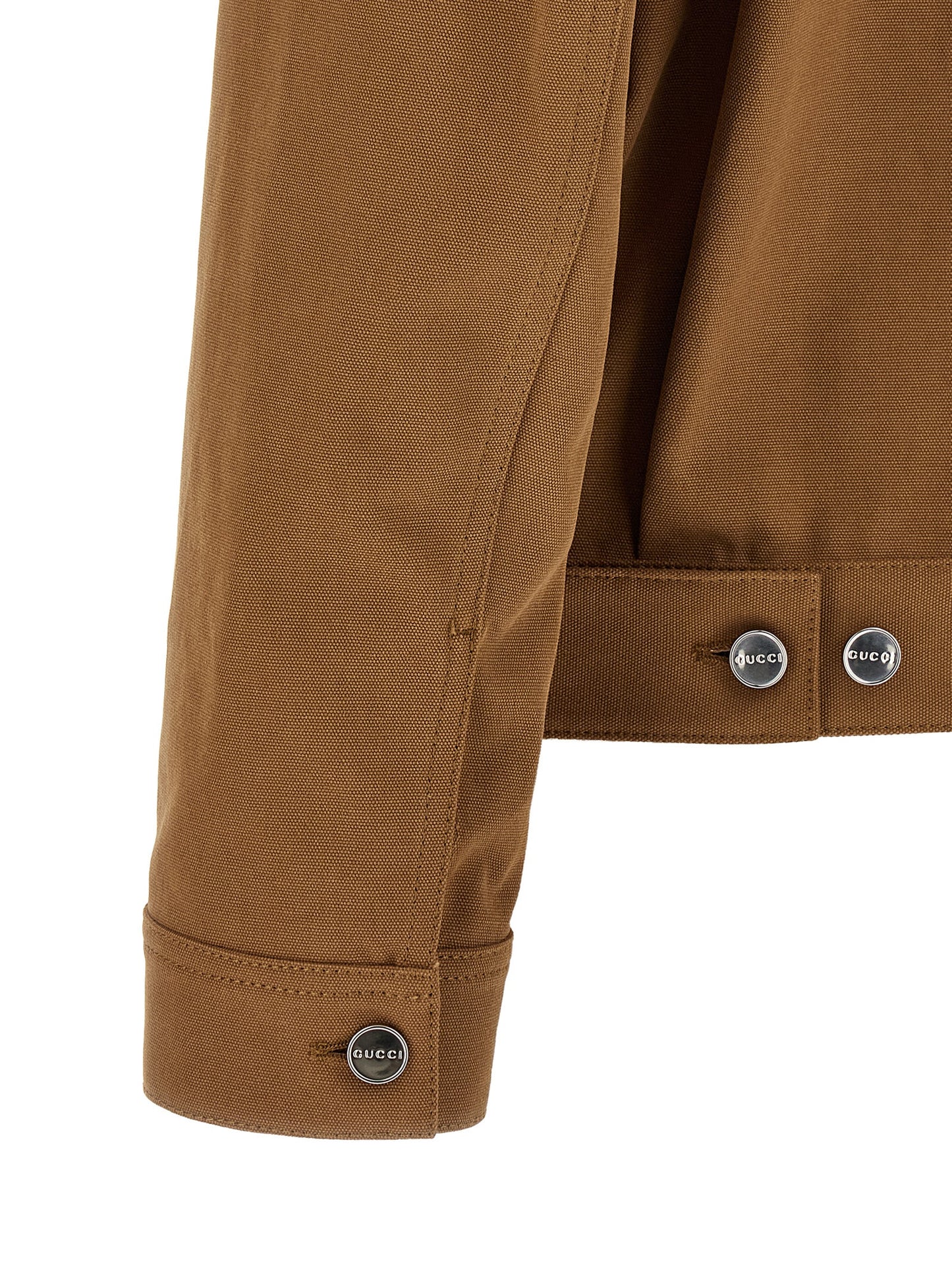 Gucci Full-Length Cotton Jacket in Brown