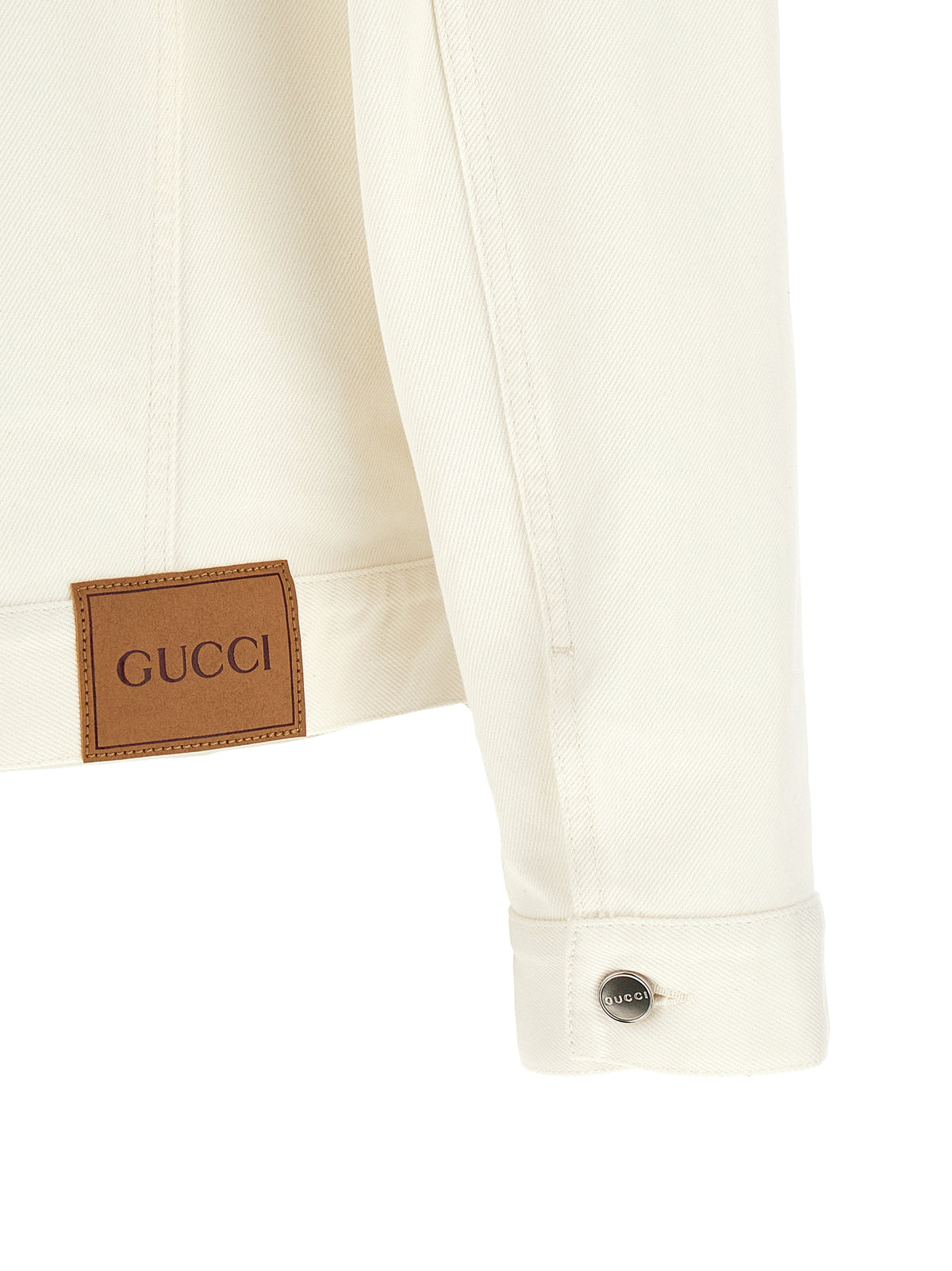Gucci Chaqueta De Mezclilla Blanca De Un Cien Por Ciento Algodón