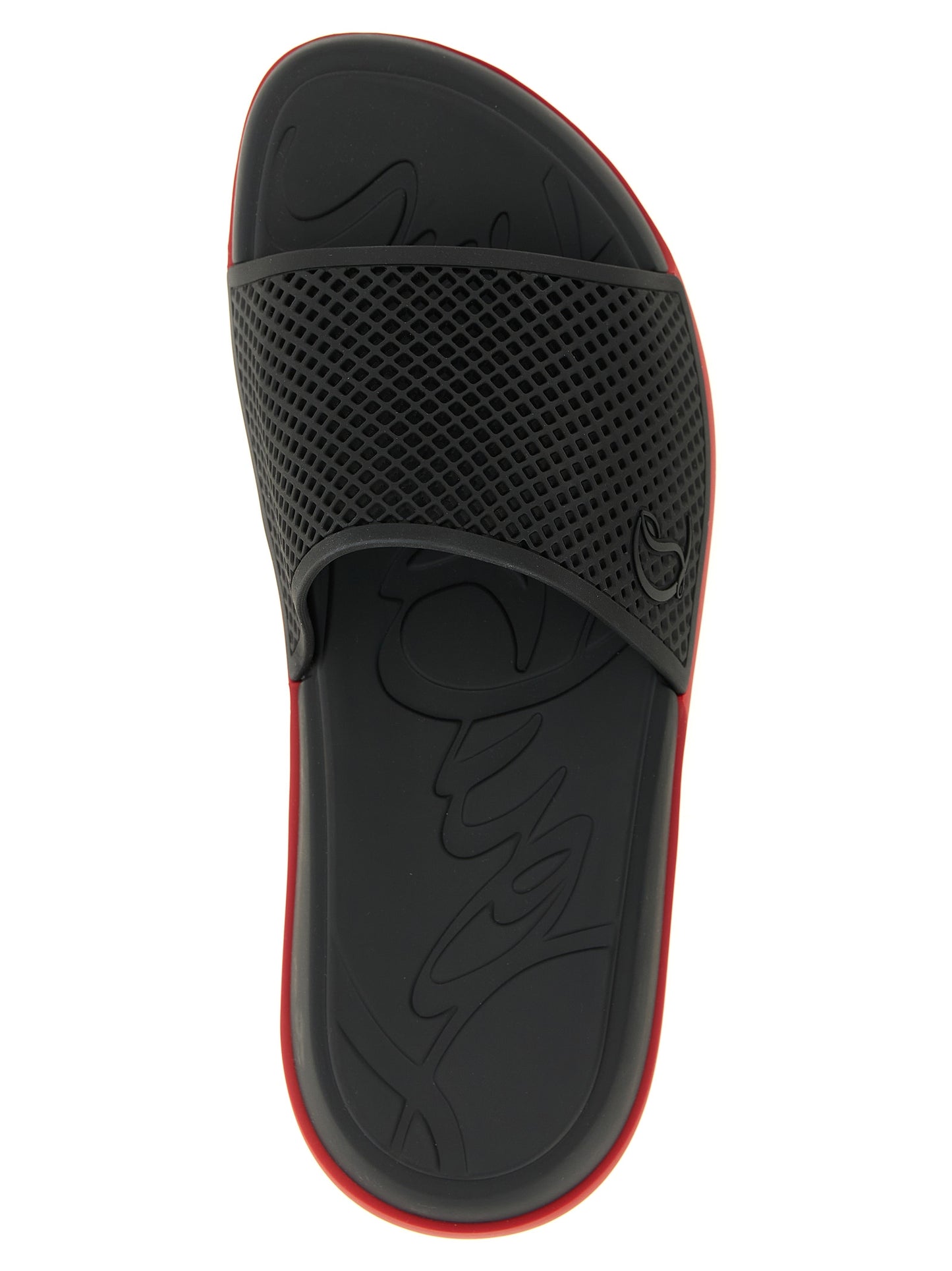 Christian Louboutin Sandalias Deslizantes De Polietileno Negro