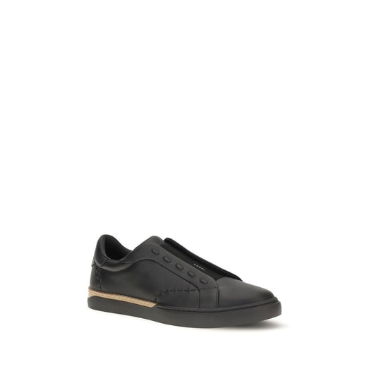 Zapatillas Fendi de piel de becerro negra Bos Taurus
