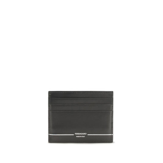Cartera Ferragamo de piel de becerro negra Bos Taurus