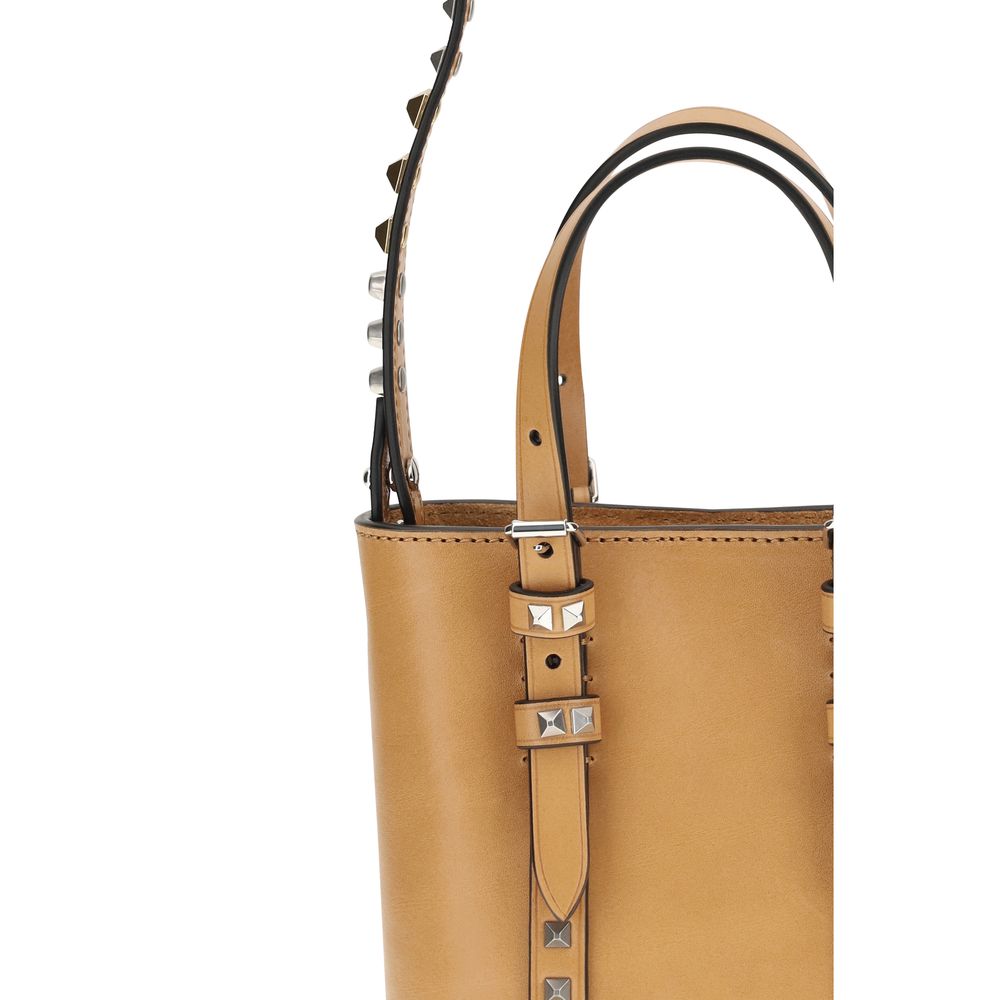 Valentino Garavani Bos Taurus Beige Calf Leather Shoulder Bag