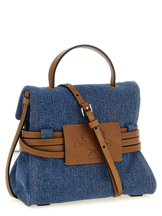 Bolso de mano Moschino de algodón azul
