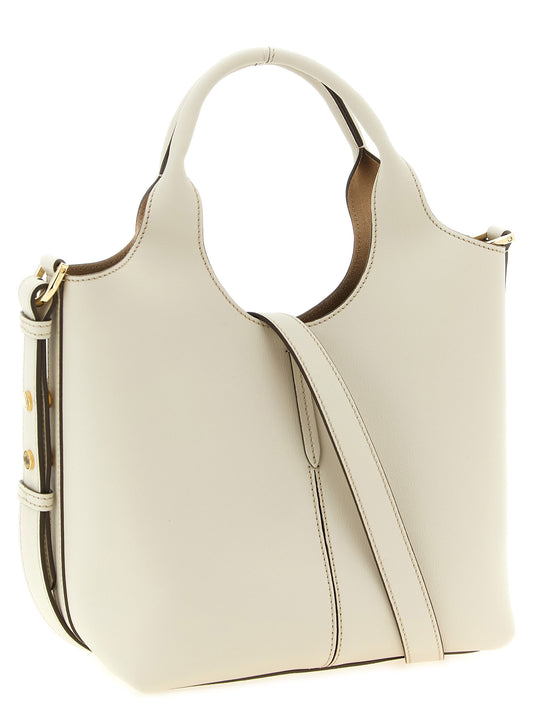 Bolso tote de piel de becerro blanca Tod's