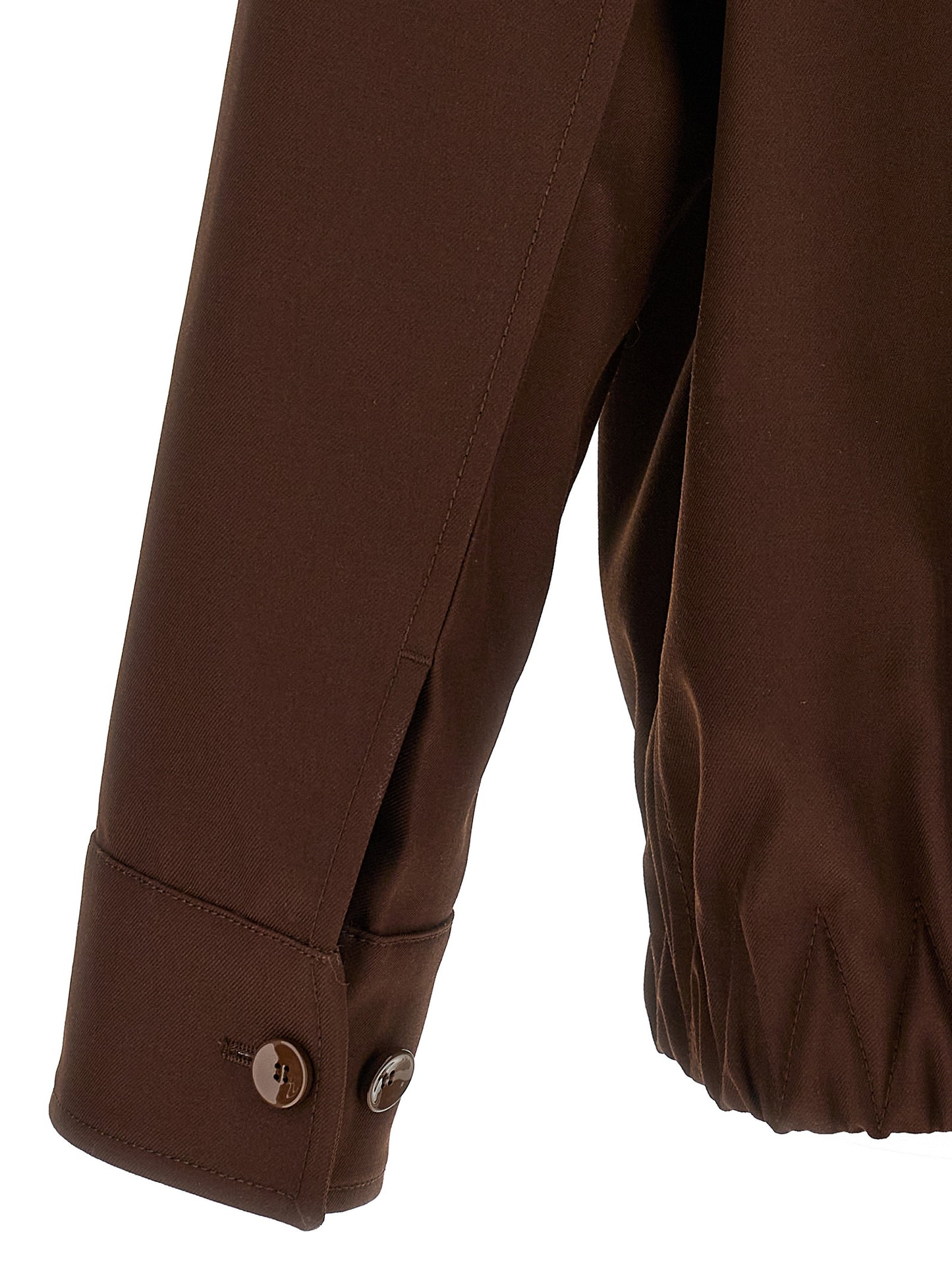Chaqueta larga Gucci de lana marrón