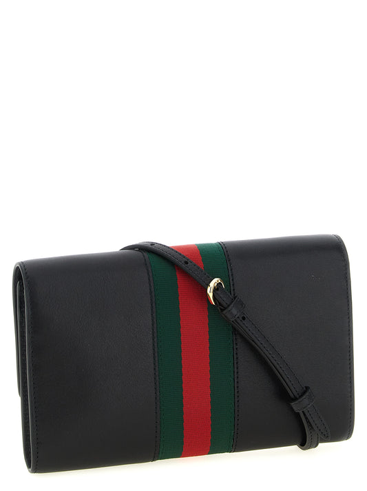 Tarjetero Gucci de piel de becerro negra