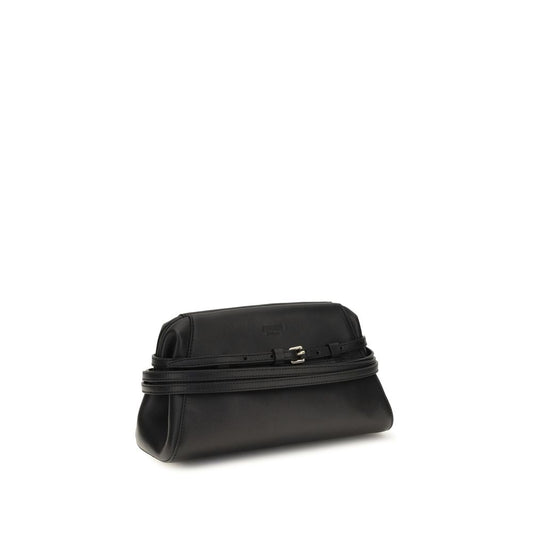 Bolso de mano Moschino de piel de cabra negra
