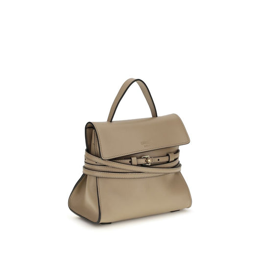 Bolso de mano Moschino de piel de cabra beige