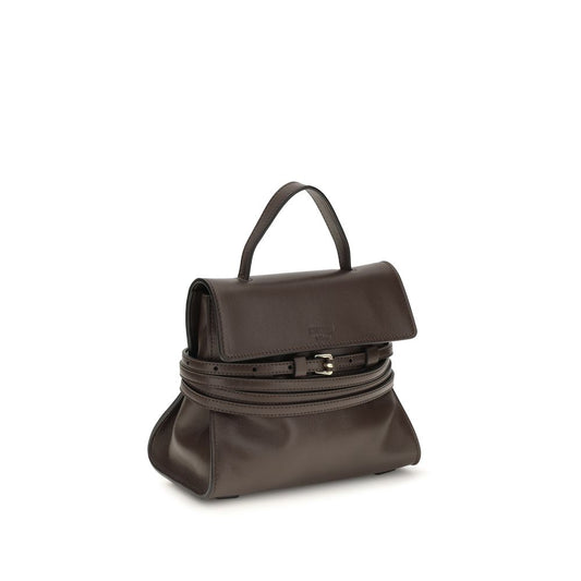 Bolso de mano Moschino de piel de cabra marrón