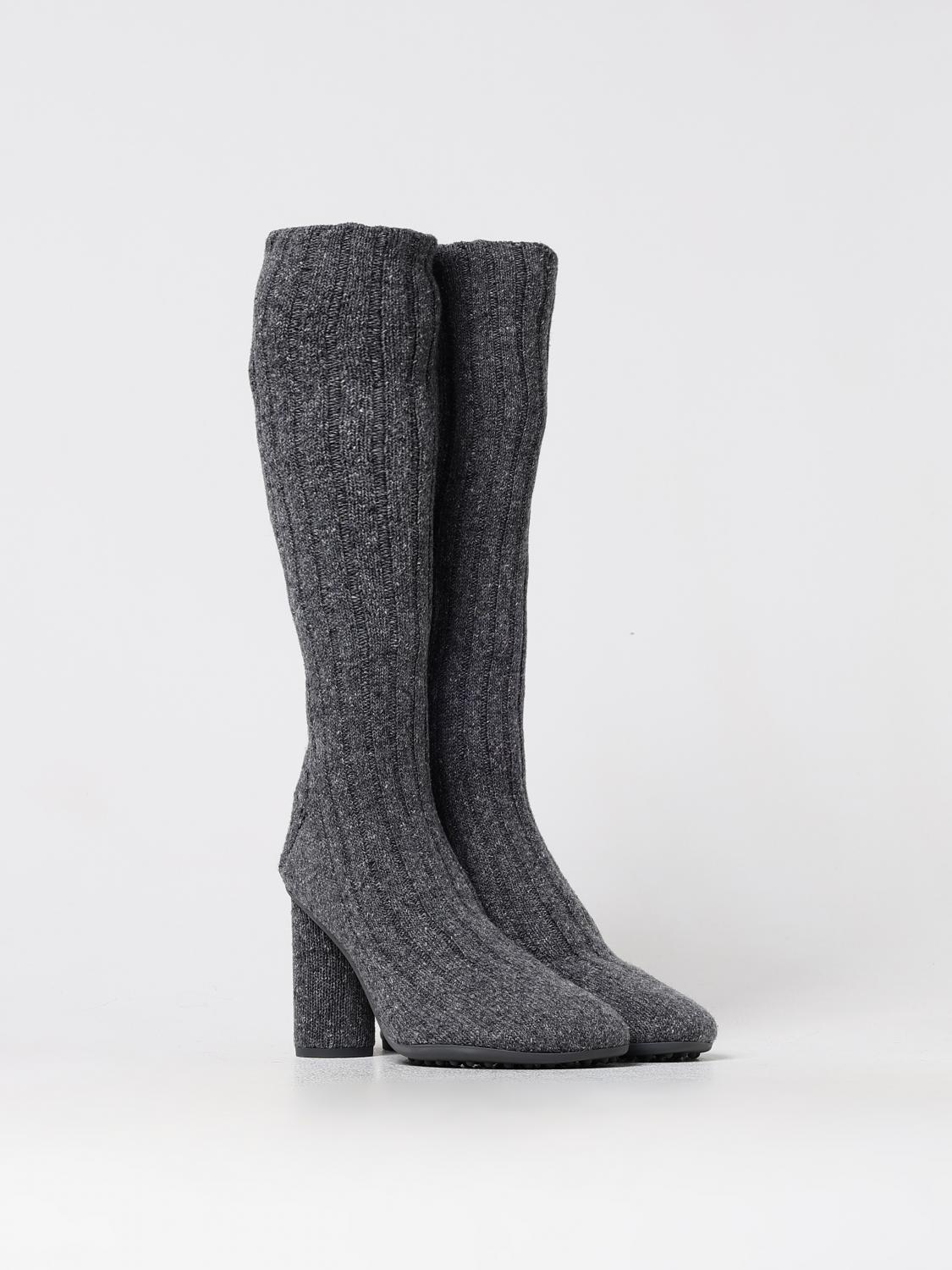 Bottega Veneta Gray Knee-High Wool Boot
