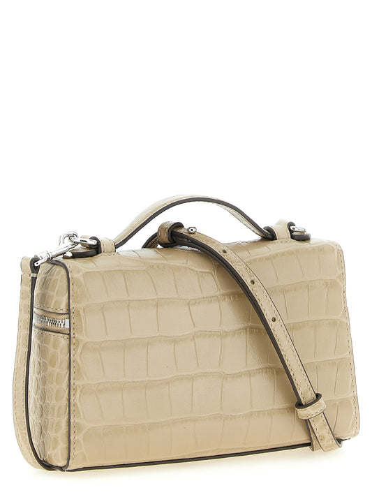 Bolso de hombro Tory Burch de piel de vaca beige