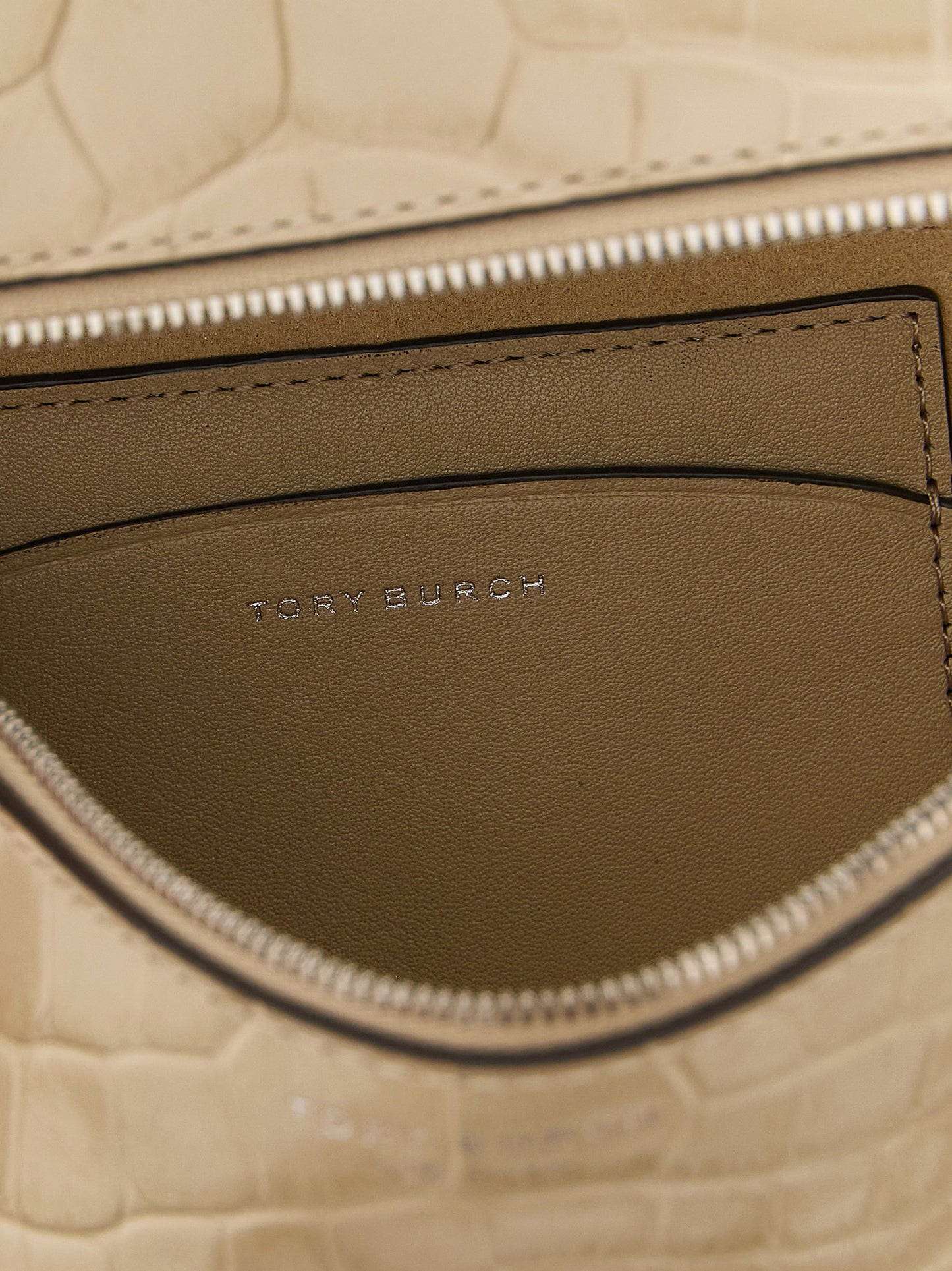 Bolso de hombro Tory Burch de piel de vaca beige