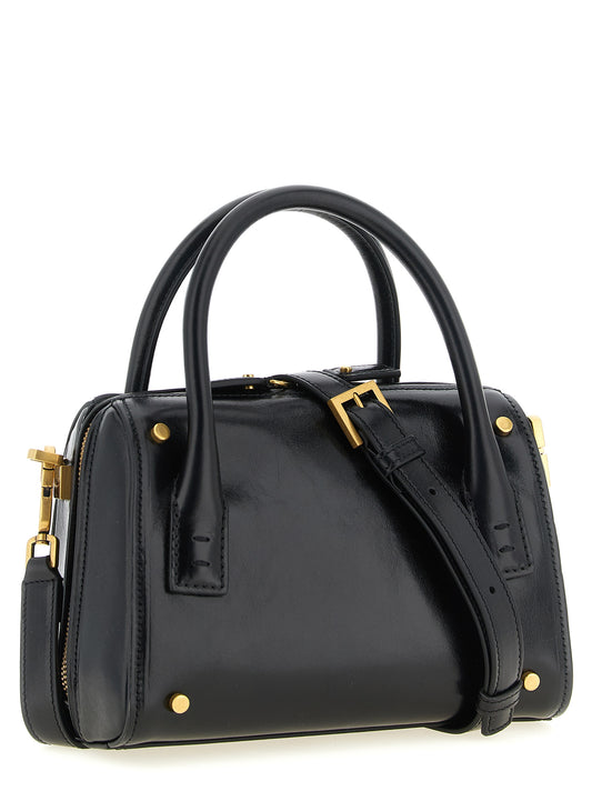 Bolso de piel de ternera negra Versace