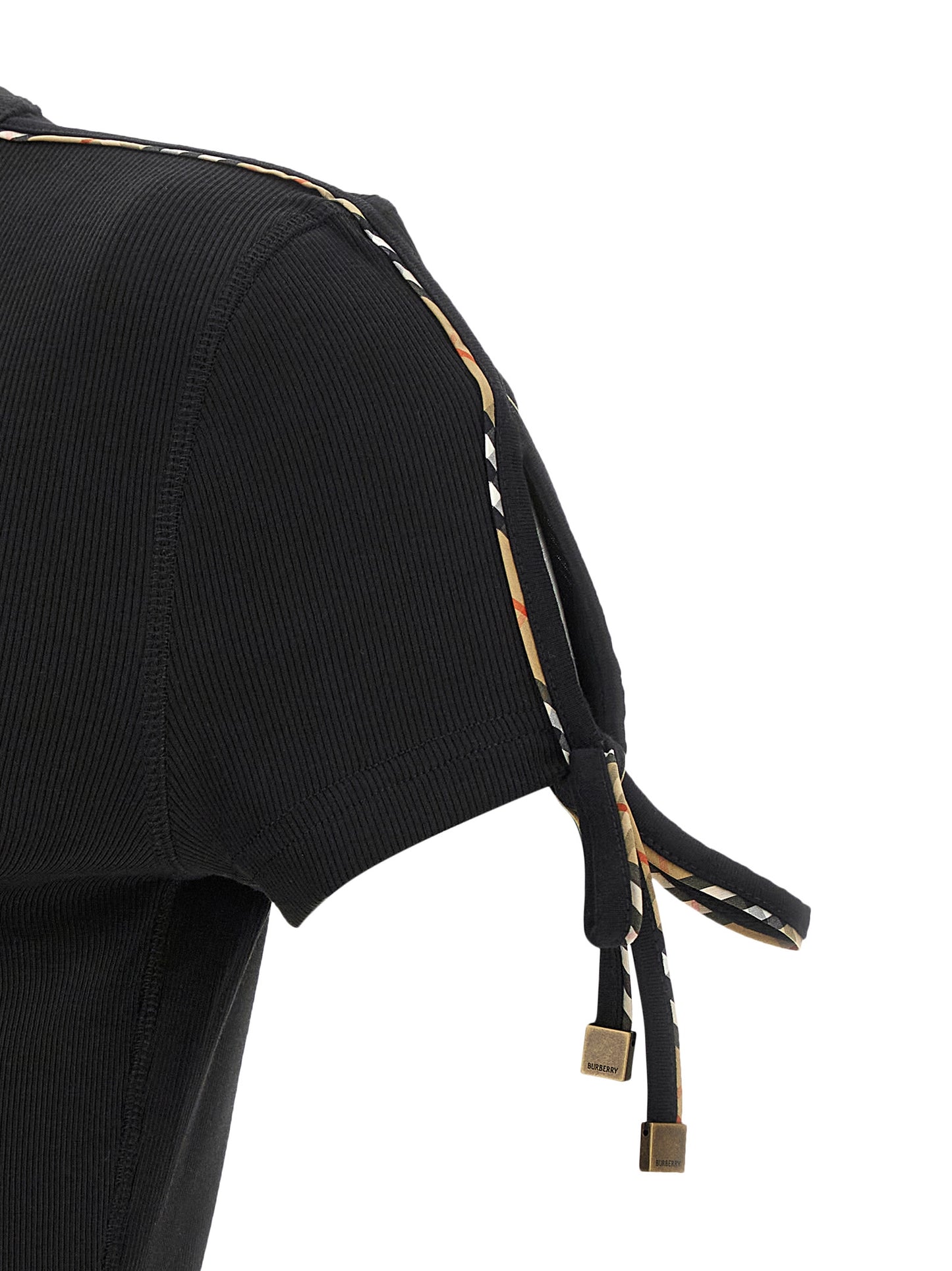 Vestido corto de algodón negro de Burberry