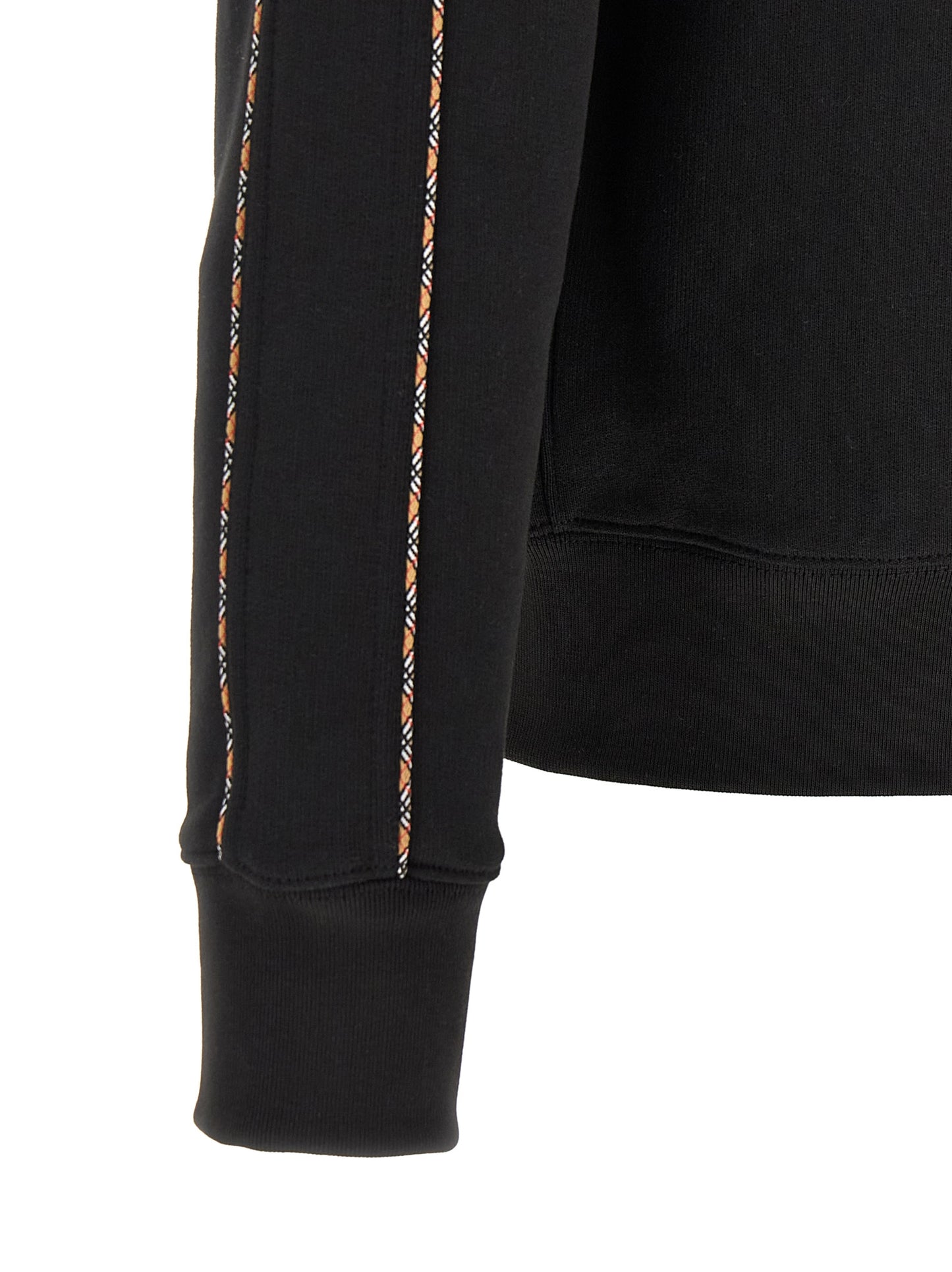 Burberry Sweat à capuche en coton noir modèle Scott