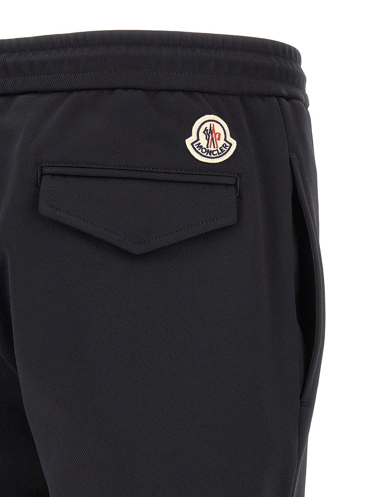 Moncler Pantalones Joggers Negros De Poliamida Confort Técnico
