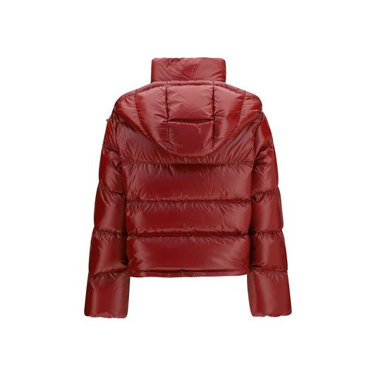 Moncler Abrigo Largo De Plumón De Ganso Rojo Niveole