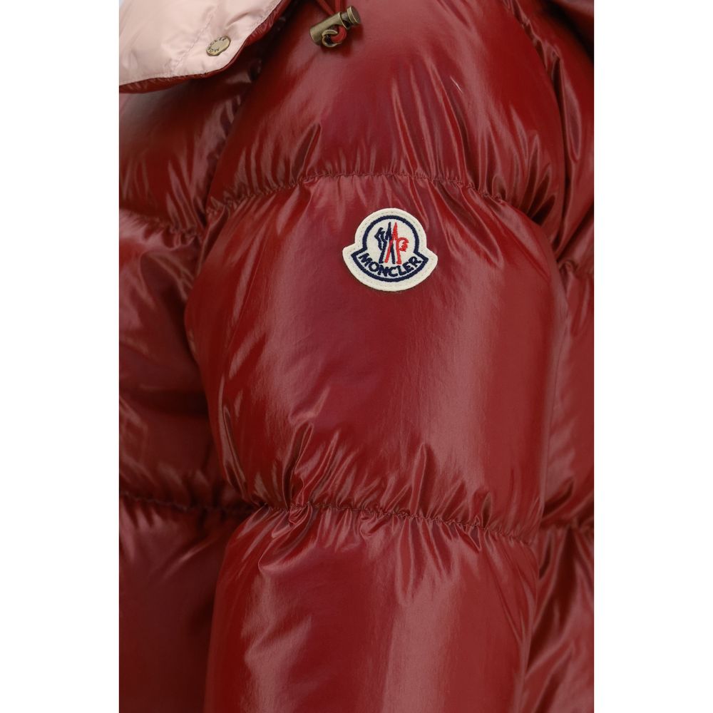 Moncler Niveole Red Long Goose Down Coat