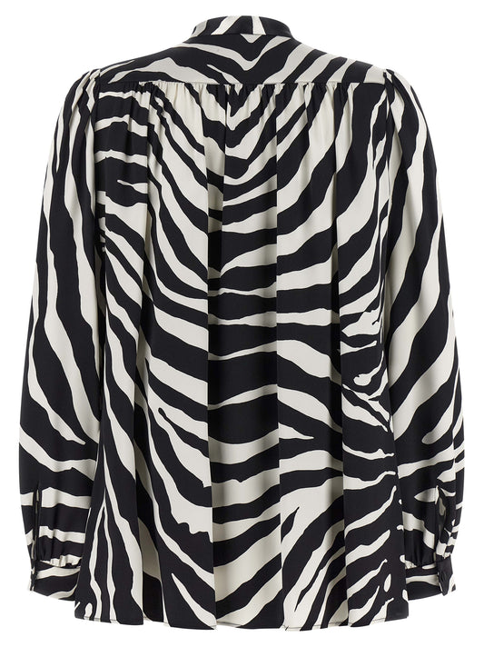 Blusa bicolor de seda Dolce & Gabbana