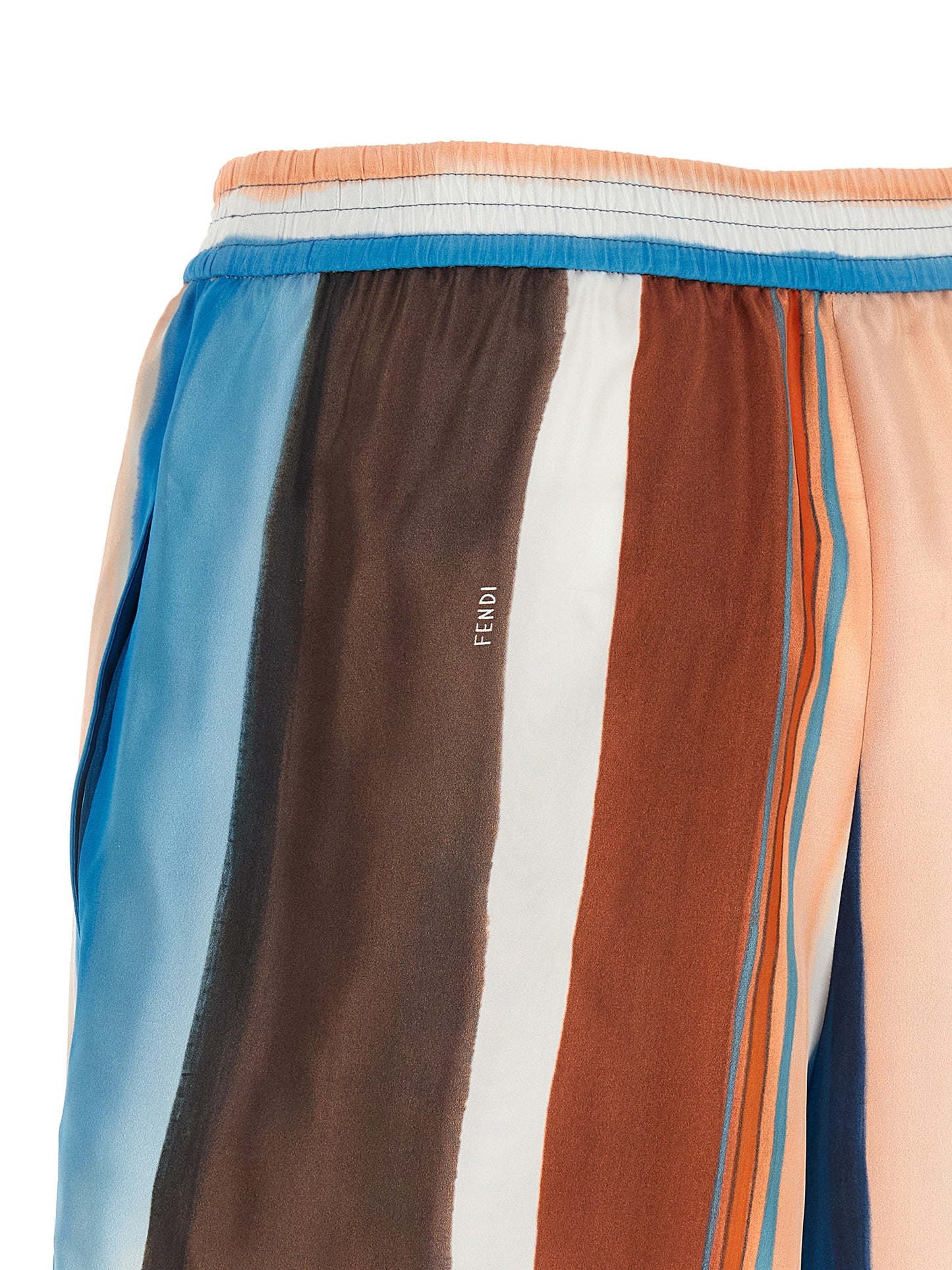 Pantalones cortos bermuda Fendi de seda multicolor
