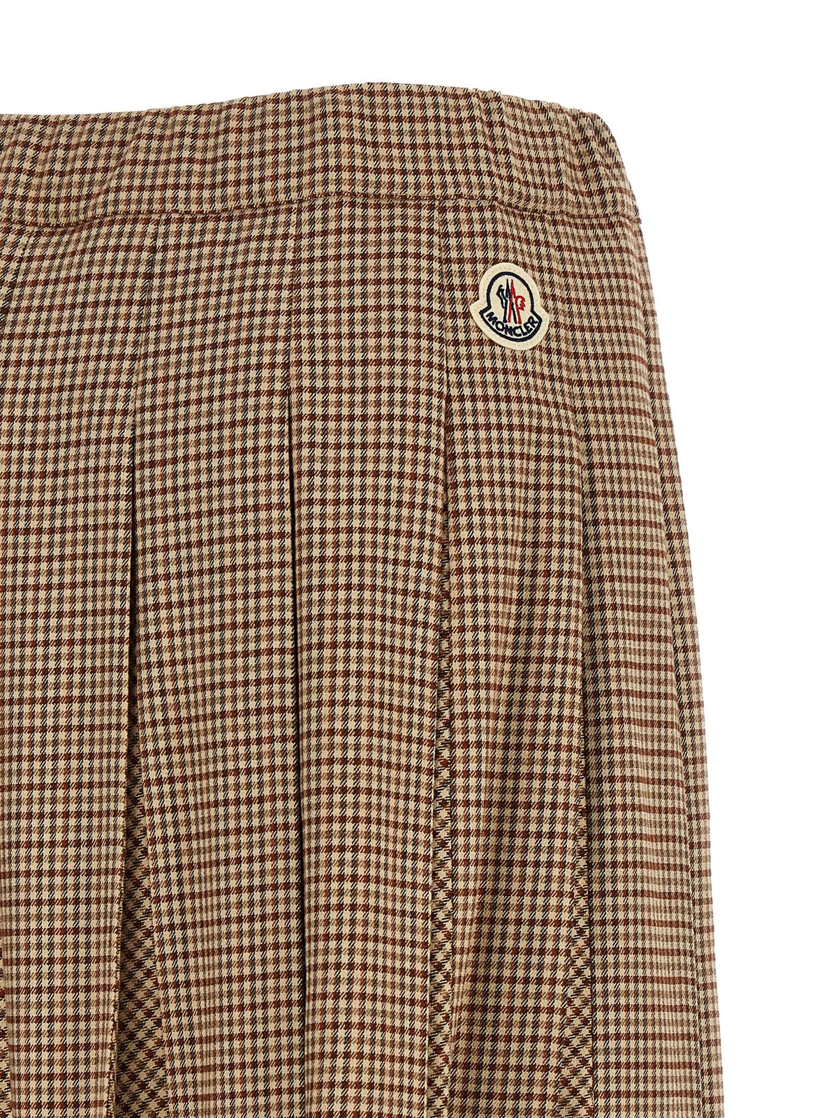Jupe midi Moncler en viscose beige