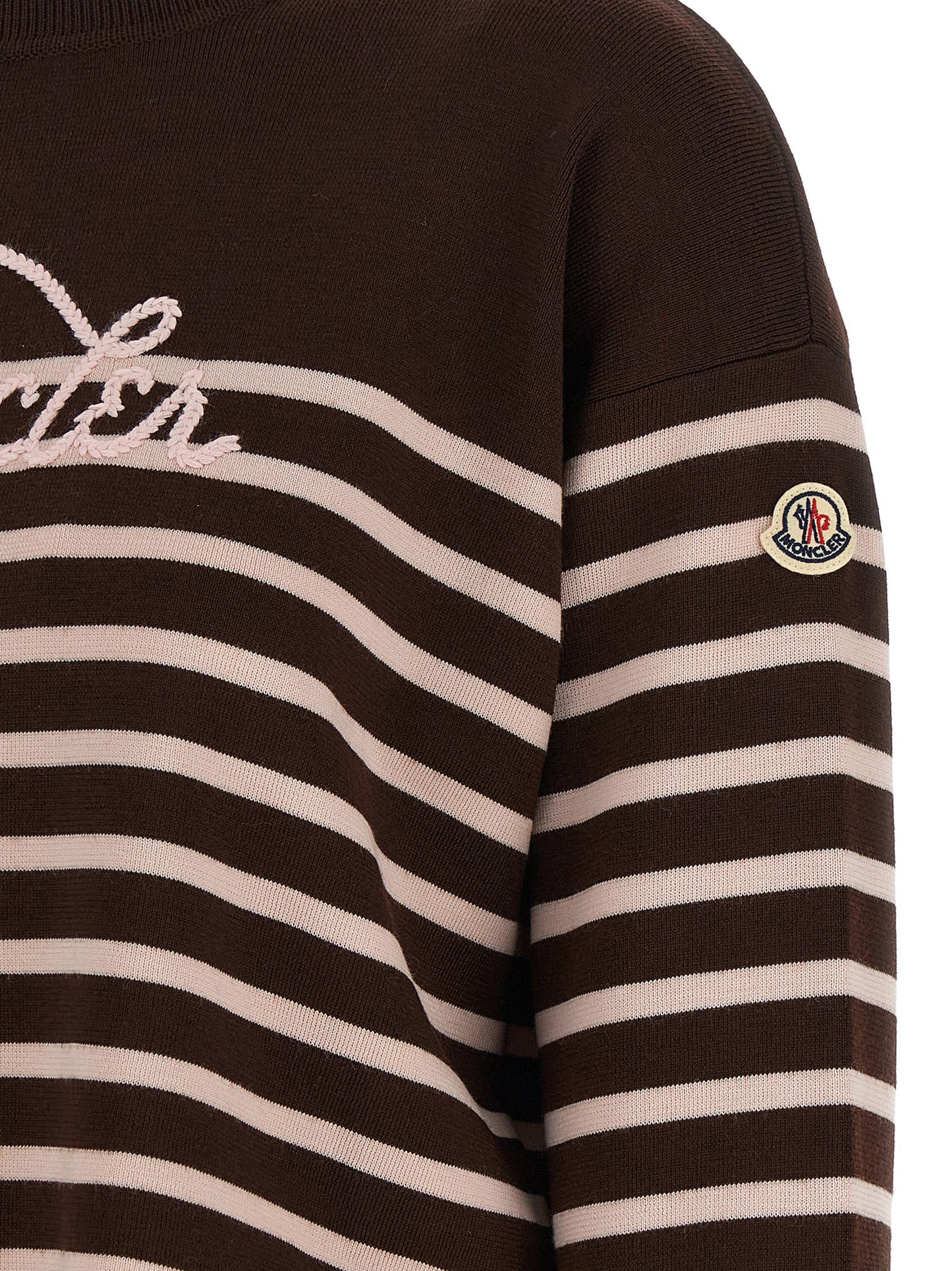 Gilet Moncler blanc en pure laine avec coupe décontractée