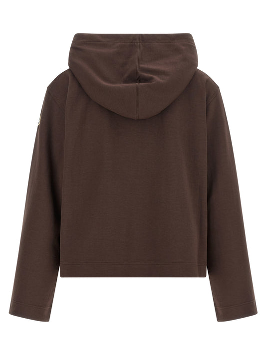 Sudadera Moncler De Algodón Marrón Con Ajuste Holgado