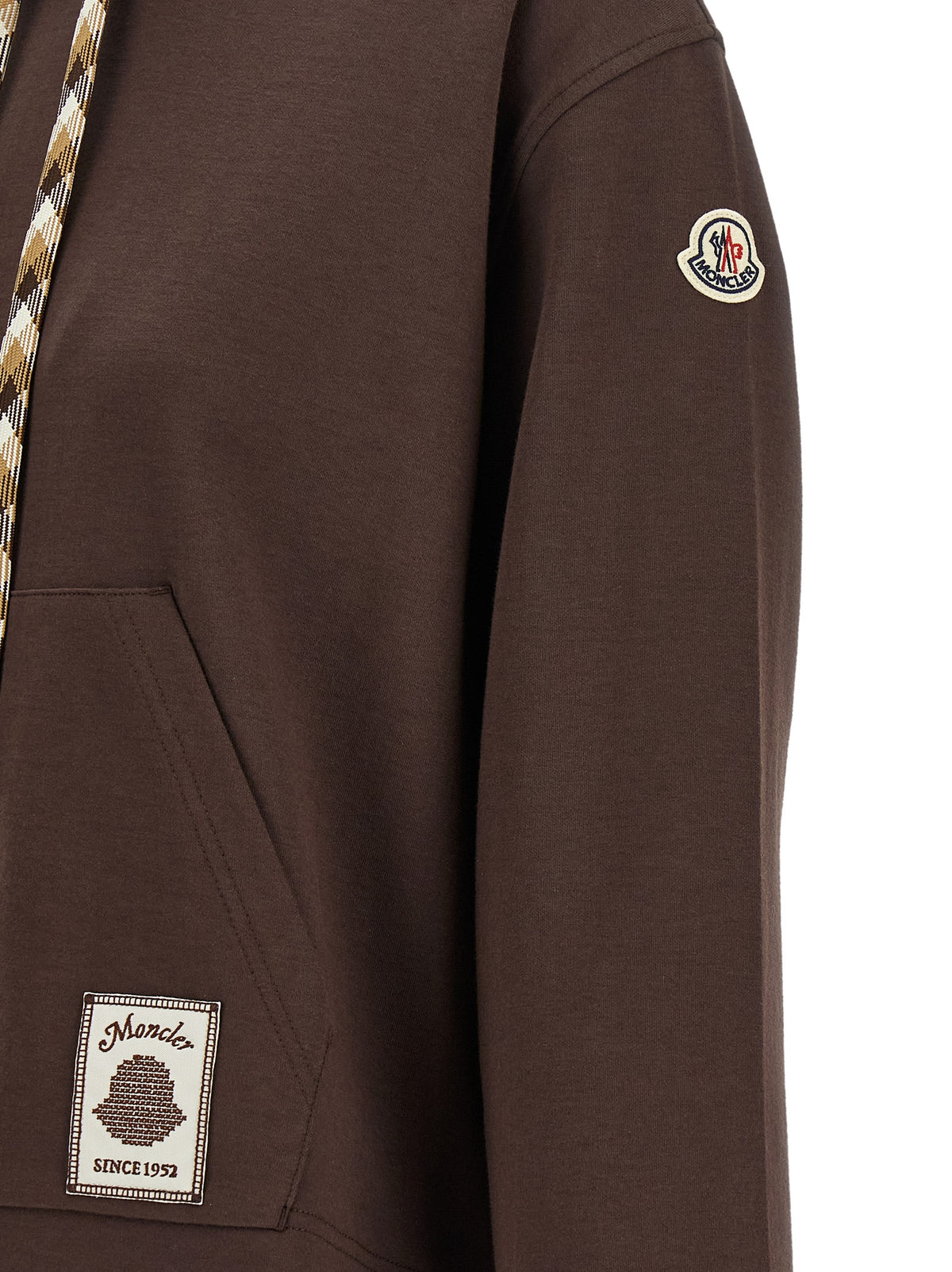 Sudadera Moncler De Algodón Marrón Con Ajuste Holgado