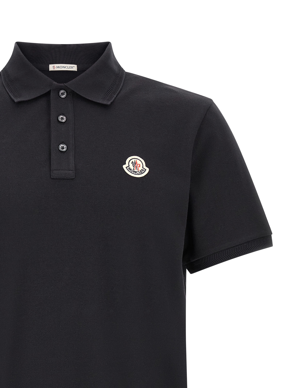 Moncler Blue Cotton Polo - Technical Cut and Everyday Freedom of Movement