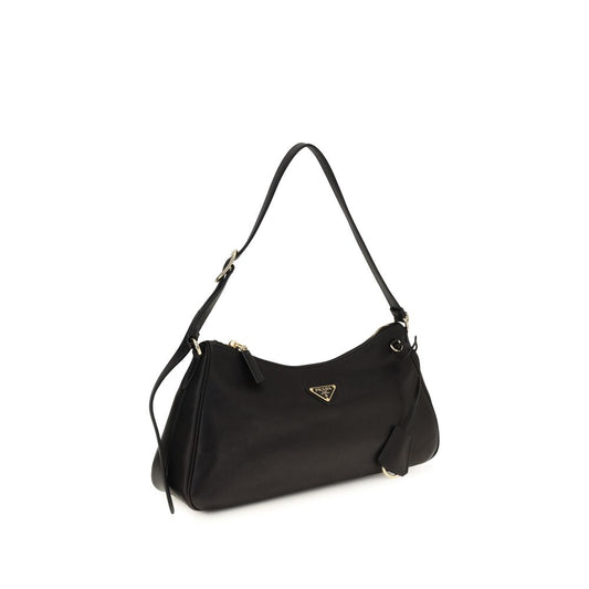Bolso de hombro Prada de piel de becerro negra Bos Taurus